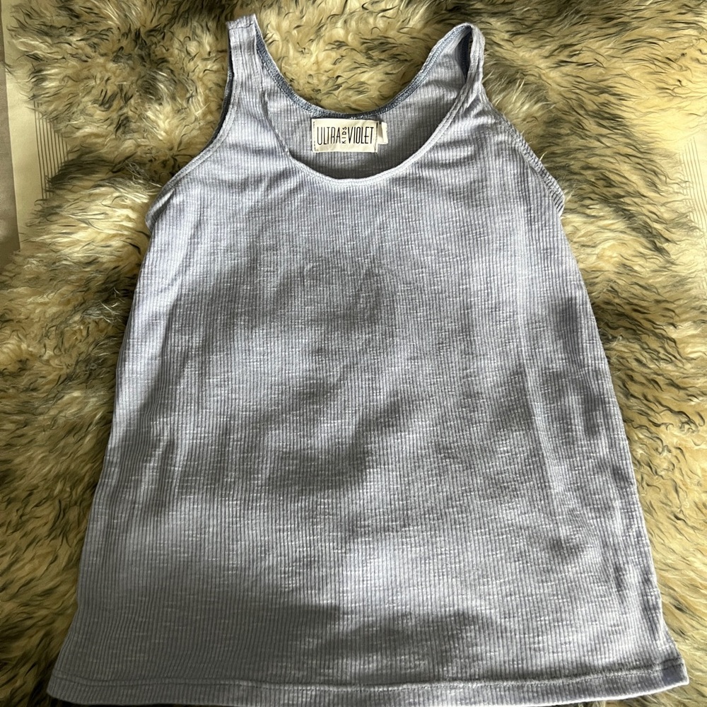 Lavender Ribbed Tank Top by Ultra Violet Kids